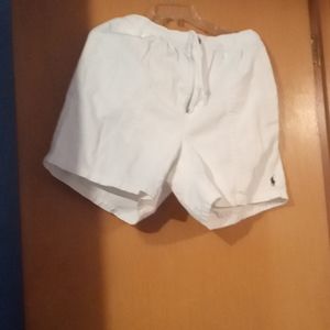Polo white jean shorts